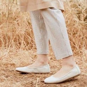 NWT Minnetonka white leather Anna ballet flats